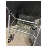 Aluminum Foldable Rollator Walker With Seat & Front Basket - 4-Wheel Mobility Aid