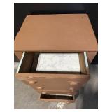 Vintage Brown Wood 5-Drawer Dresser Tall Chest with Round Knob Pulls