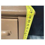 Vintage Brown Wood 5-Drawer Dresser Tall Chest with Round Knob Pulls