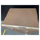 Vintage Brown Wood 5-Drawer Dresser Tall Chest with Round Knob Pulls