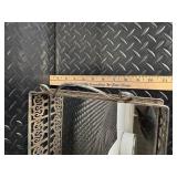 Vintage Filigree Metal Vanity Organizer Set with Floral Glass Boxes