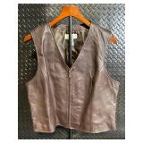 Croft & Barrow Lambskin Leather Vest XL - Brown