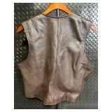 Croft & Barrow Lambskin Leather Vest XL - Brown