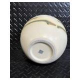 Pair of Made-in-Japan Ceramic Vases - Round Glazed Vase with Color Stripe & Swan-Shaped Decanter