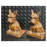 Ornawood German Shepherd Bookends - Vintage USA-Made Pair