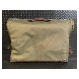 Hartmann Garment Bag Olive Canvas with Leather Trim