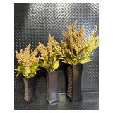 Decorative Home Decor Set - Patterned Frames, Vases, Plant Arrangements & Bowls
