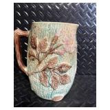 Pig-Shaped Ceramic Teapot - Floral Accent Mug - Green Leaf Bowl - Salt & Pepper Shaker Set