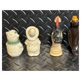 Sandhurst Stoneware Figurines - 4-Piece Set (Pigs & Roosters) New Ulm MN