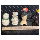 Sandhurst Stoneware Figurines - 4-Piece Set (Pigs & Roosters) New Ulm MN