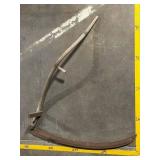 Antique Carriage Wheel Fender - 34in Curved Mudguard with Wood Mounts