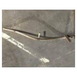 Antique Carriage Wheel Fender - 34in Curved Mudguard with Wood Mounts