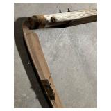 Antique Carriage Wheel Fender - 34in Curved Mudguard with Wood Mounts