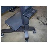 65" Samsung QB65R HDR 4K UHD (Ultra-High Def) Commercial Smart LED Display on Ergotron Neo-Flex Heavy-Duty Rolling TV Cart with Adjustable Shelf and Rotating TV Mount