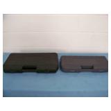 (2) Hard Plastic Cases with Barbeque (BBQ) Tools