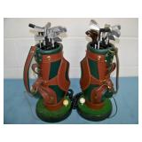 (2) Vintage / Collectible Golf Bag Wired Telephones / Phones
