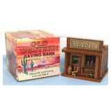 Old Western Coin / Money Saving Bank - in Original Box