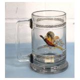 Princess House Pheasant Crystal Mug / Drinking Glass - in Original Box