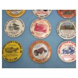 (12) Vintage / Collectible Rice County Steam and Gas Engines Inc. Pins from the 70