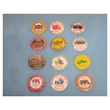 (12) Vintage / Collectible Rice County Steam and Gas Engines Inc. Pins from the 70