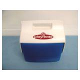 Igloo Mini-Cooler, (2) Mini Coleman Lantern Style Flashlights and (1) Push Light Disc