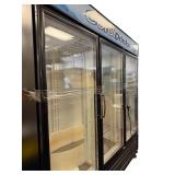 Turbo Air TGM-72RSB-N 78" Black Three Section Glass Door Merchandiser Refrigerator