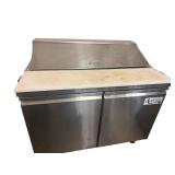 Avantco SS-PT-48-HC 48" 2 Door Refrigerated Sandwich Prep Table