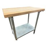 Butcher Block Top Prep Table