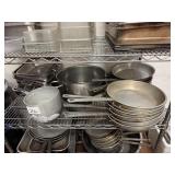 Assorted Pots, pans, chafing pans