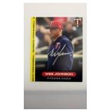Autographed Team Issued Photo Wes Johnson Minnesota Twins