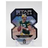 2018 Panini Unparalleled Star Factor Aaron Rodgers Insert Card Serial #’d 033/200 Green Bay Packers