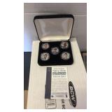 Minnesota Twins Coin Team Set, Rare Colorized Minnesota Star Quarters Featuring Joe Mauer, Justin Morneau, Ron Gardenhire, Johan Santana and Torii Hunter, Comes With Original Plastic Cases and Origina