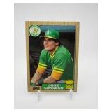 1987 Topps Jose Canseco All Star Rookie Card Oakland Athletics