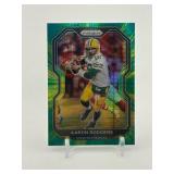 2020 Panini Prizm Green and Gold Green Bay Packers Color Match Parallel Aaron Rodgers Serial #’d 11/175