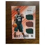 2015 Absolute Basketball Rashad Vaughn “Tools of the Trade” Game Used Basketball and Jersey Card Rookie Card Serial #’d 83/99 Milwaukee Bucks