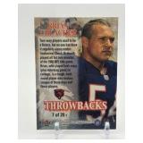 2000 Fleer Tradition Throwbacks Brian Urlacher Rookie Card Insert