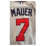 Joe Mauer Gray Minnesota Twins Jersey, Collectible 50th Anniversary Jersey With Patch (Not Autographed)