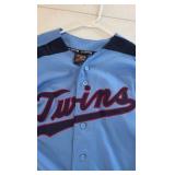 Minnesota Twins Jersey Baby Blue Color, Authentic Sewn Patches, Made by Majestic