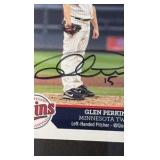 Autographed Team Issued Photo Glen Perkins Minnesota Twins