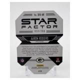 2018 Panini Unparalleled Star Factor Aaron Rodgers Insert Card Serial #’d 033/200 Green Bay Packers