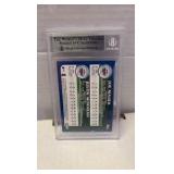 2003 Topps Joe Mauer and Justin Morneau Dual Rookie Card Beckett Graded 9 MINT, Two Minnesota Twins Legend Rookies on the Same Card