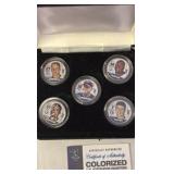 Minnesota Twins Coin Team Set, Rare Colorized Minnesota Star Quarters Featuring Joe Mauer, Justin Morneau, Ron Gardenhire, Johan Santana and Torii Hunter, Comes With Original Plastic Cases and Origina