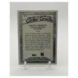 2019 Topps Allen & Ginter - Ginter Greats Hank Aaron Milwaukee Brewers