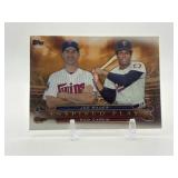 2015 Topps Inspired Play Insert Featuring Joe Mauer and Rod Carew Minnesota Twins Legends and Hall of Fame