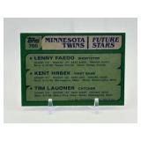 1982 Topps Kent Hrbek Lenny Faedo Tim Laudner #766 (Rookie Card)