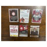 Jaylen Waddle Rookie Card Lot, Six Rookie Cards, All Different, Miami Dolphins