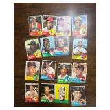 1963 Topps Baseball Cards, Lower Grade, 16 Cards Total
