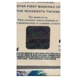 2007 Topps Allen and Ginter Justin Morneau On Card Autographed Card Minnesota Twins