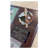 Joe Mauer Framed Player Photograph, Baseball Card and Engraved Nameplate, Great Decoration for any Twin Fan Who is Building a Man Cave