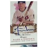 2007 Topps Allen and Ginter Justin Morneau On Card Autographed Card Minnesota Twins